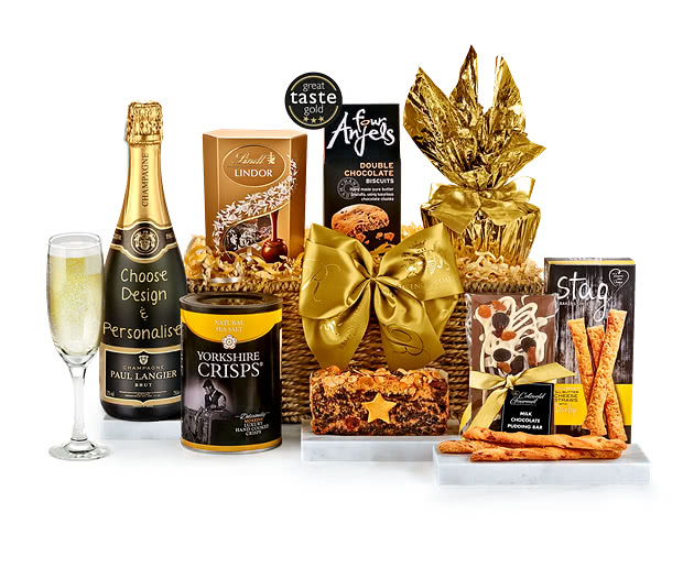 Gifts For Teachers Chedworth Hamper With Engraved Personalised Champagne